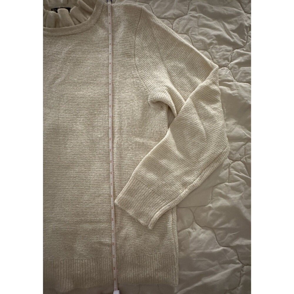J.Crew Ivory Ruffle-neck Knit Sweater - Picture 5 of 5
